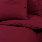 Set Copripiumino Bordeaux 140x200 cm in Microfibra Leggera
