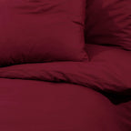 Set Copripiumino Bordeaux 135x200 cm in Microfibra Leggera