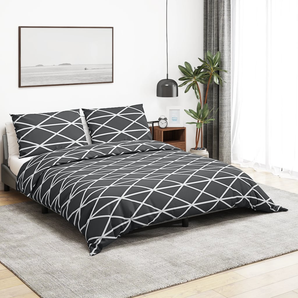 Set Copripiumino Grigio 135x200 cm Cotone 100%