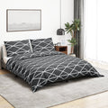 Set Copripiumino Grigio 200x200 cm Cotone 100%