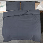 Set Copripiumino Antracite 220x240 cm Cotone 100%