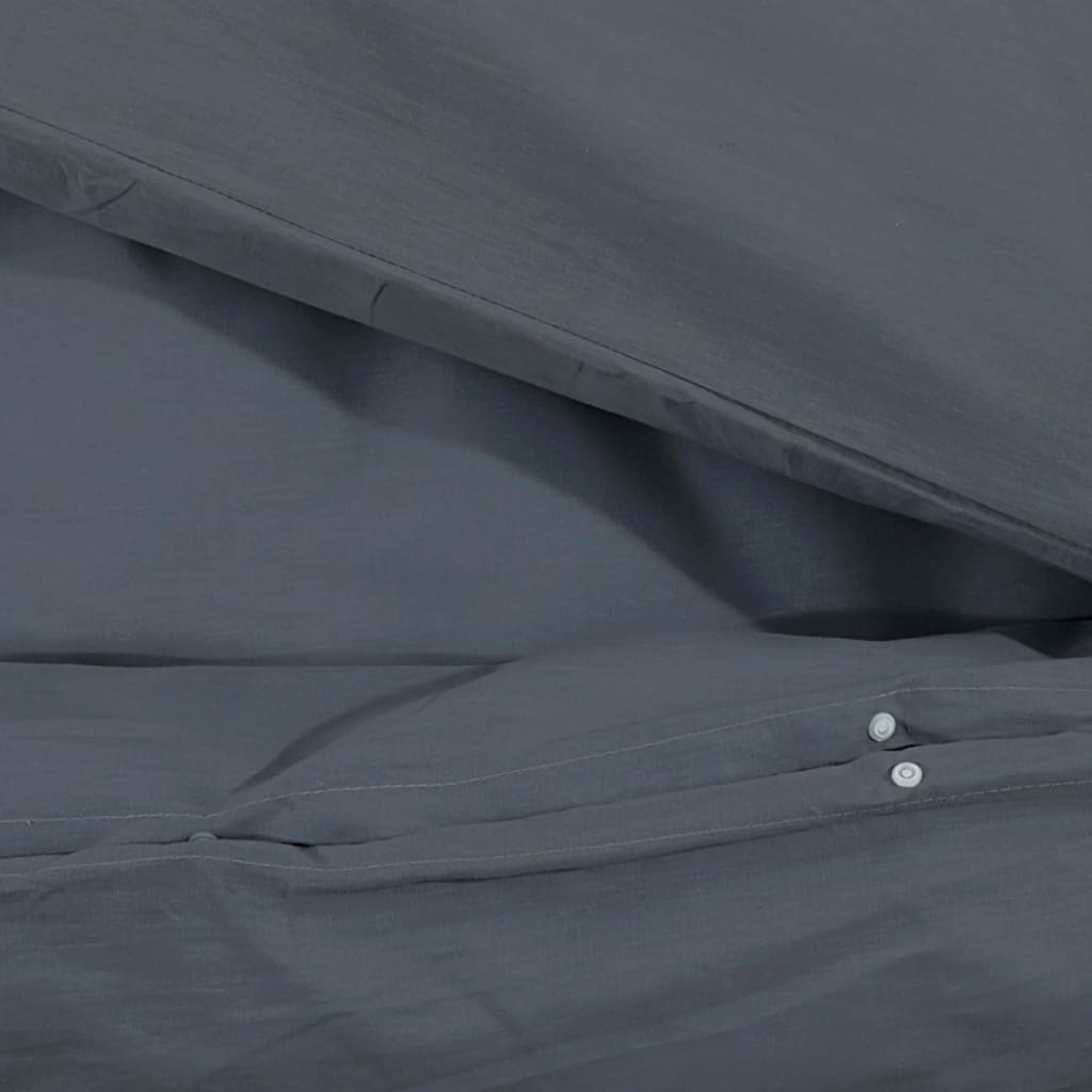 Set Copripiumino Antracite 220x240 cm Cotone 100%