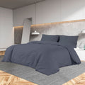 Set Copripiumino Antracite 220x240 cm Cotone 100%