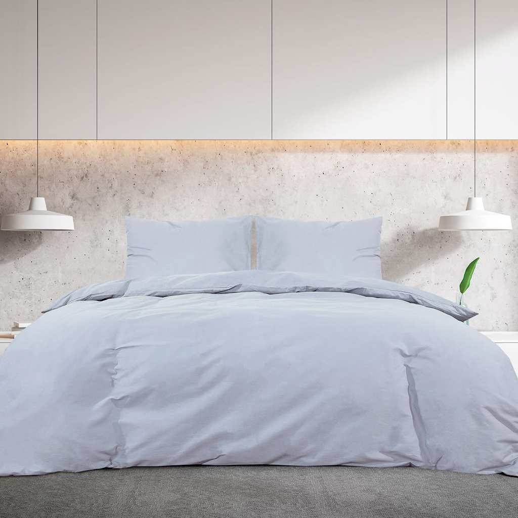 Set Copripiumino Grigio 140x200 cm Cotone 100%