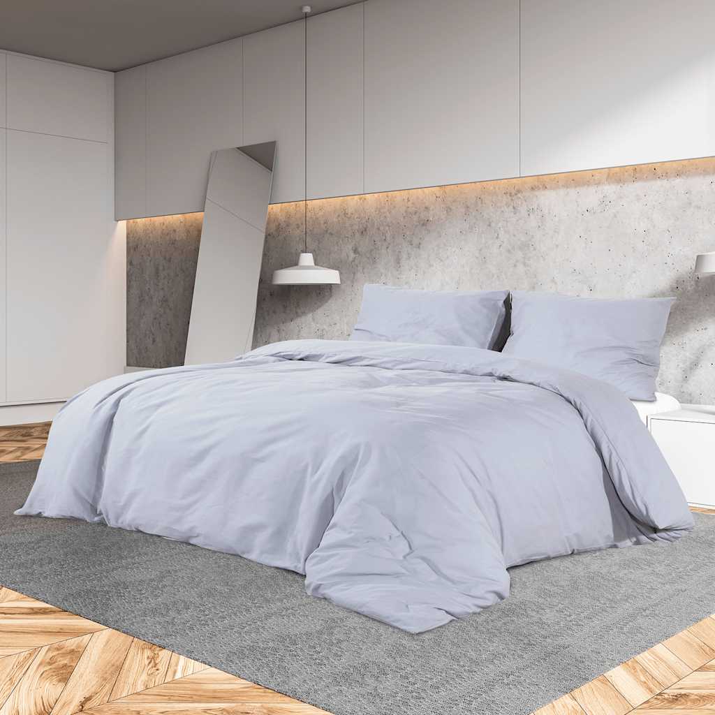 Set Copripiumino Grigio 140x200 cm Cotone 100%