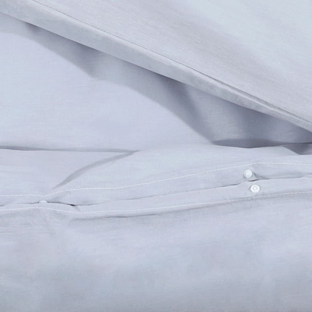 Set Copripiumino Grigio 200x200 cm Cotone 100%