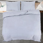 Set Copripiumino Grigio 155x220 cm in Cotone