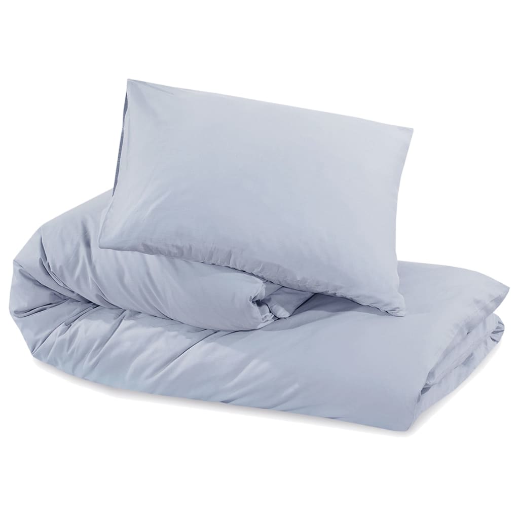 Set Copripiumino Grigio 200x200 cm Cotone 100%