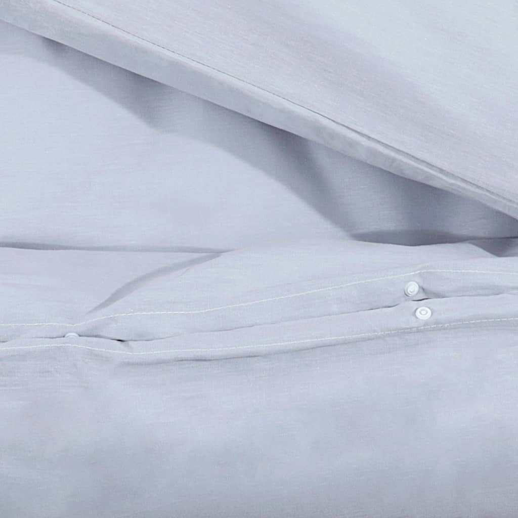 Set Copripiumino Grigio 200x200 cm Cotone 100%