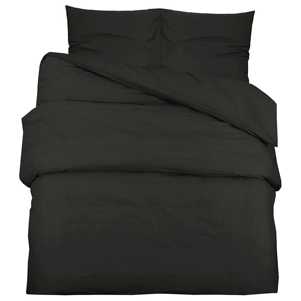 Set Copripiumino Nero 140x200 cm Cotone 100%