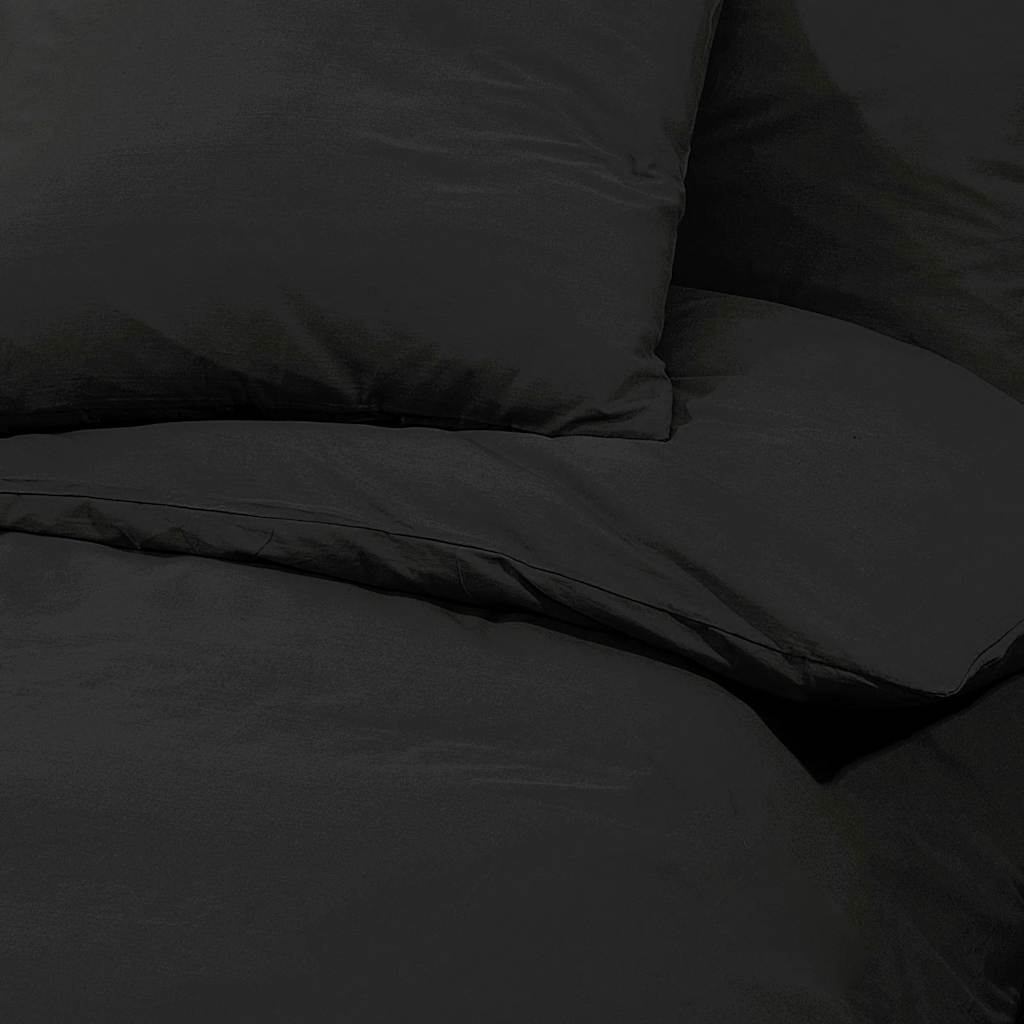 Set Copripiumino Nero 140x200 cm Cotone 100%