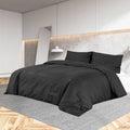 Set Copripiumino Nero 140x200 cm Cotone 100%