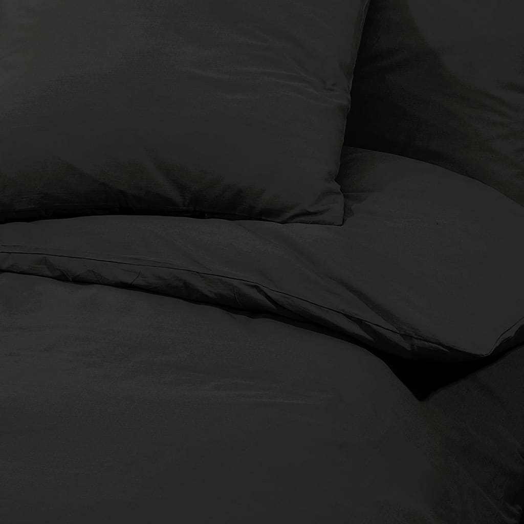 Set Copripiumino Nero 260x240 cm in Cotone