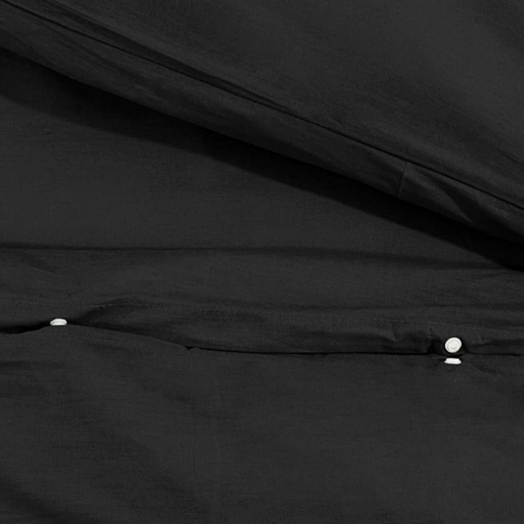 Set Copripiumino Nero 260x240 cm in Cotone