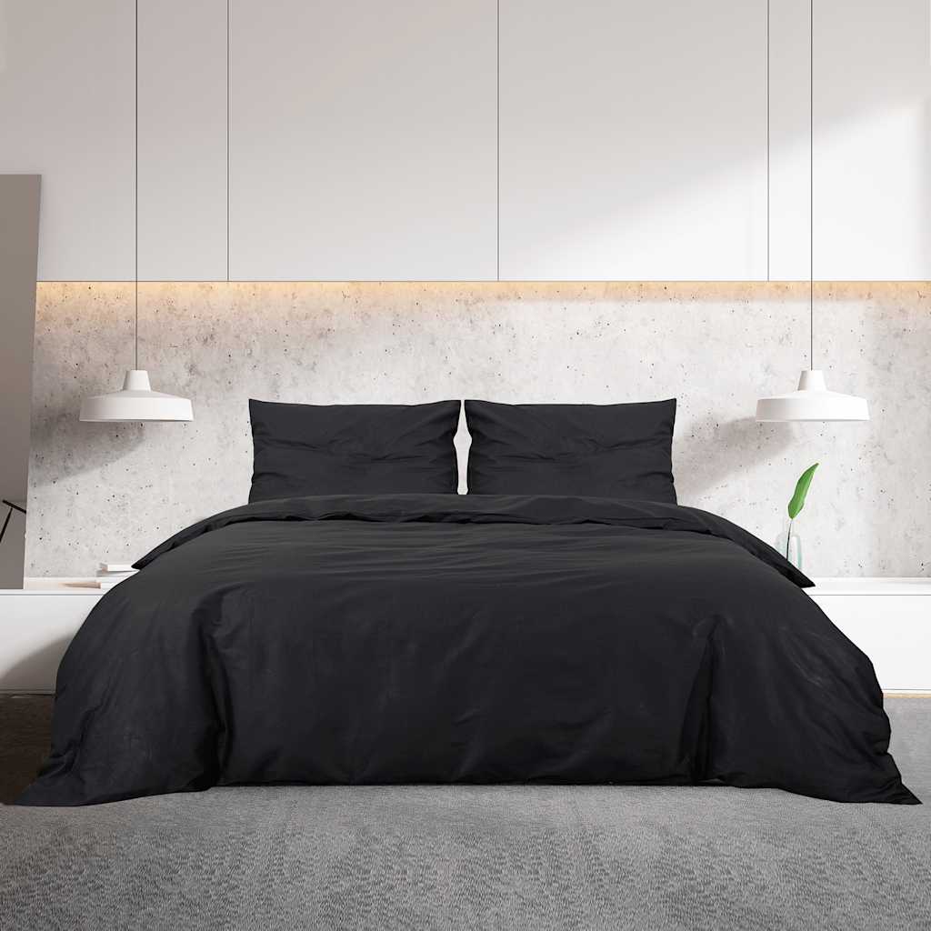 Set Copripiumino Nero 135x200 cm Cotone 100%