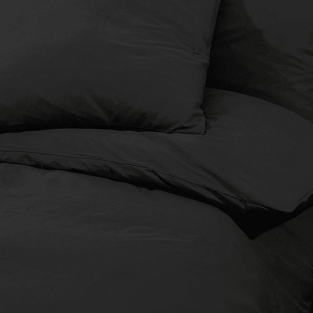 Set Copripiumino Nero 135x200 cm Cotone 100%