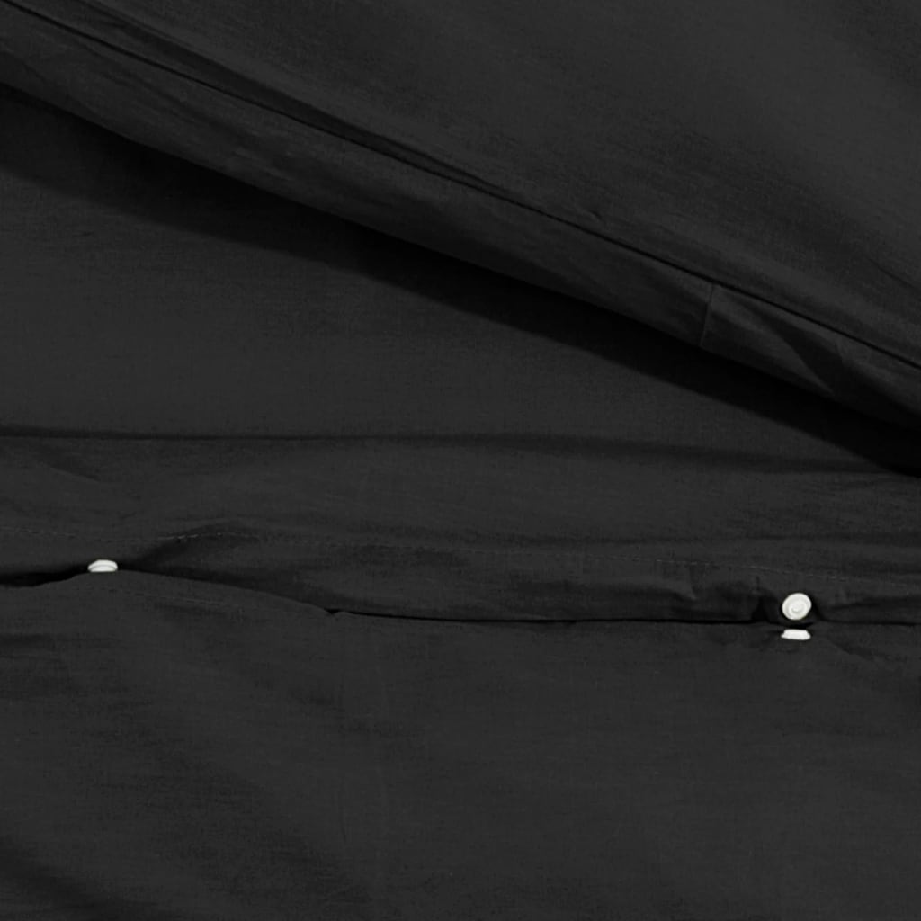 Set Copripiumino Nero 135x200 cm Cotone 100%