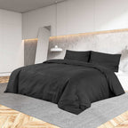 Set Copripiumino Nero 135x200 cm Cotone 100%