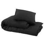 Set Copripiumino Nero 155x220 cm in Cotone 100%