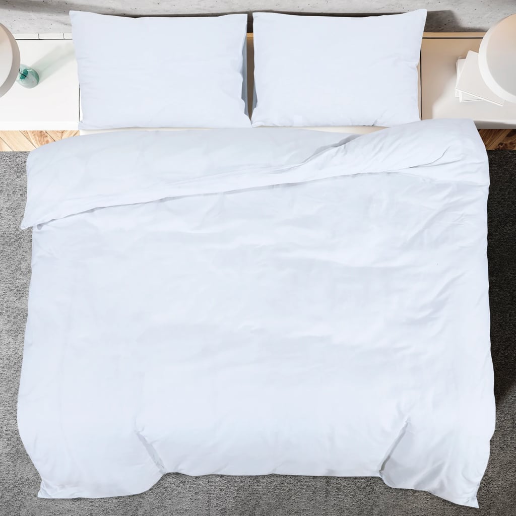 Set Copripiumino Bianco 140x200 cm Cotone 100%