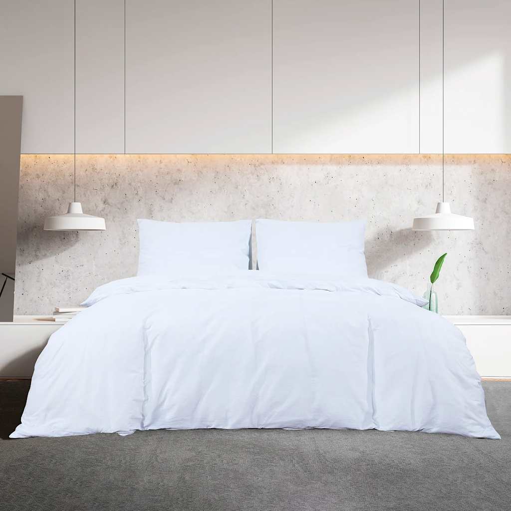 Set Copripiumino Bianco 260x240 cm Cotone 100%