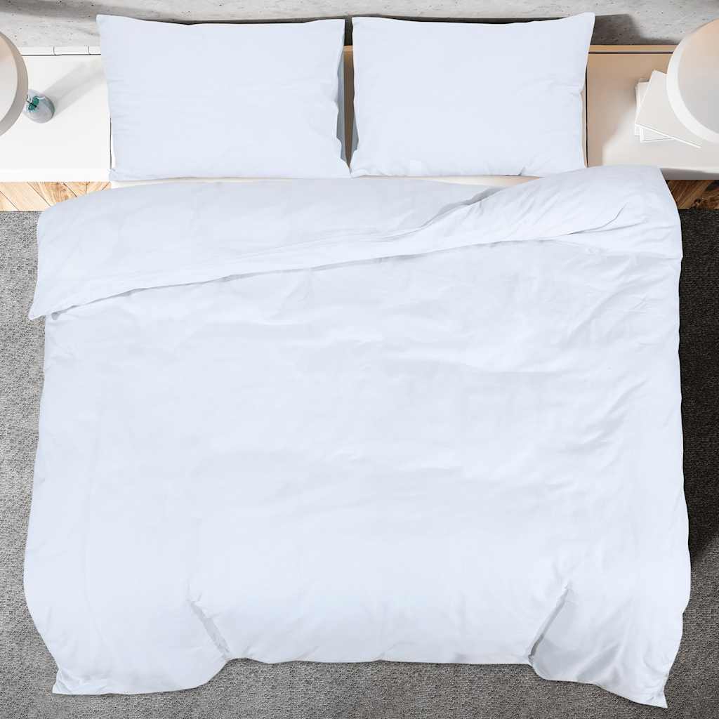 Set Copripiumino Bianco 260x240 cm Cotone 100%