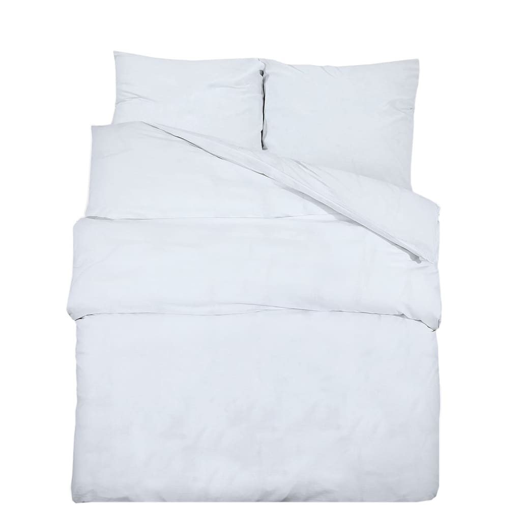 Set Copripiumino Bianco 200x200 cm Cotone 100%