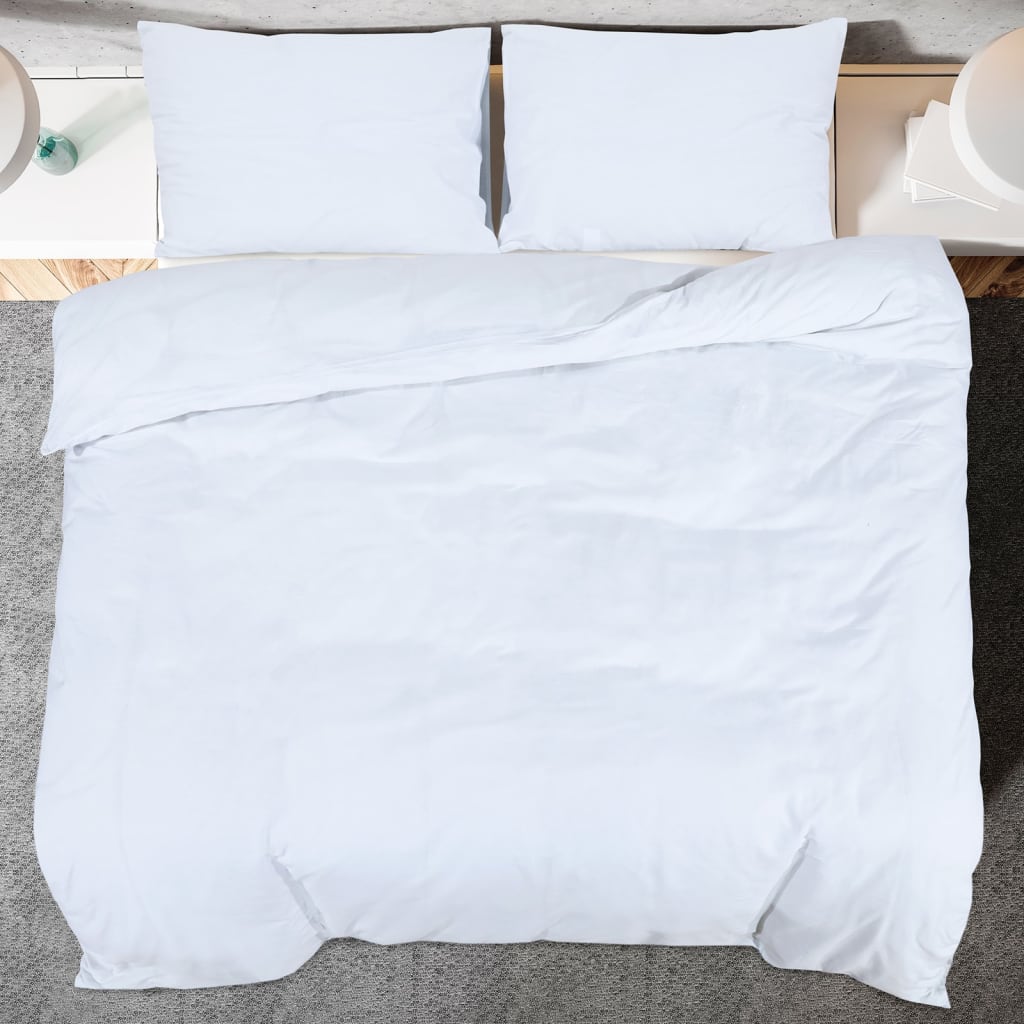 Set Copripiumino Bianco 200x220 cm Cotone 100%