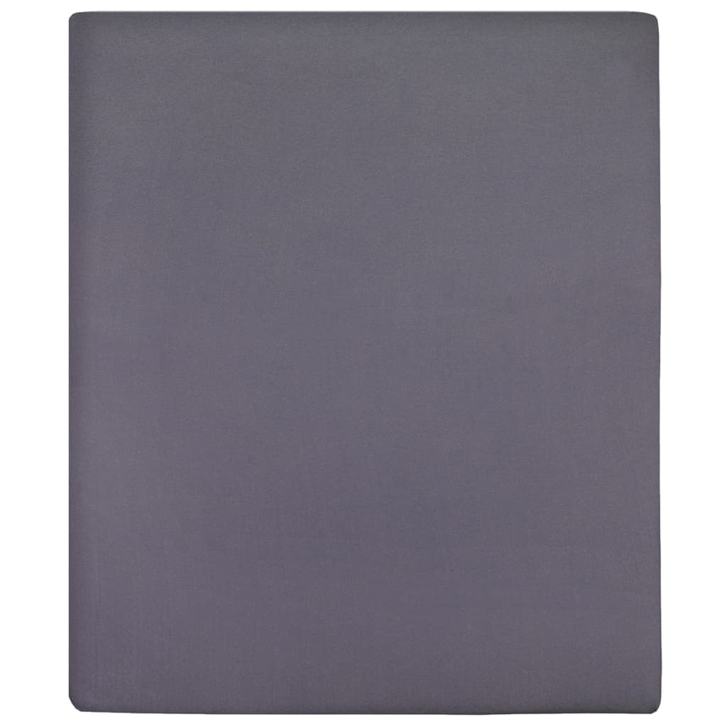 Lenzuolo con Angoli Jersey Antracite 90x200 cm Cotone 100%