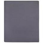 Lenzuola con Angoli Jersey 2 pz Antracite 140x200 cm Cotone 100%
