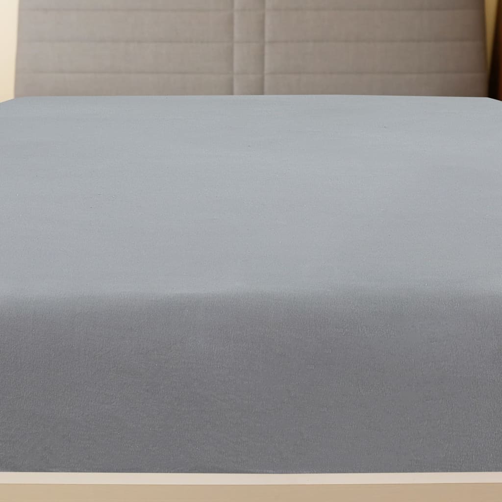 Lenzuolo con Angoli Jersey Grigio 100x200 cm Cotone 100%