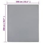 Lenzuola con Angoli Jersey 2 Pezzi Grigio 140x200 cm Cotone 100%