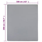 Lenzuolo con Angoli Jersey Grigio 160x200 cm Cotone 100%