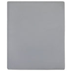 Lenzuola con Angoli Jersey 2 Pezzi Grigio 160x200 cm Cotone 100%