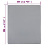 Lenzuolo con Angoli Jersey Grigio 180x200 cm Cotone 100%