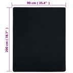Lenzuolo con Angoli Jersey Nero 90x200 cm Cotone 100%