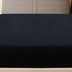 Lenzuolo con Angoli Jersey Nero 100x200 cm Cotone 100%