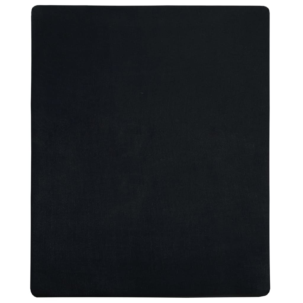 Lenzuolo con Angoli Jersey Nero 140x200 cm Cotone 100%