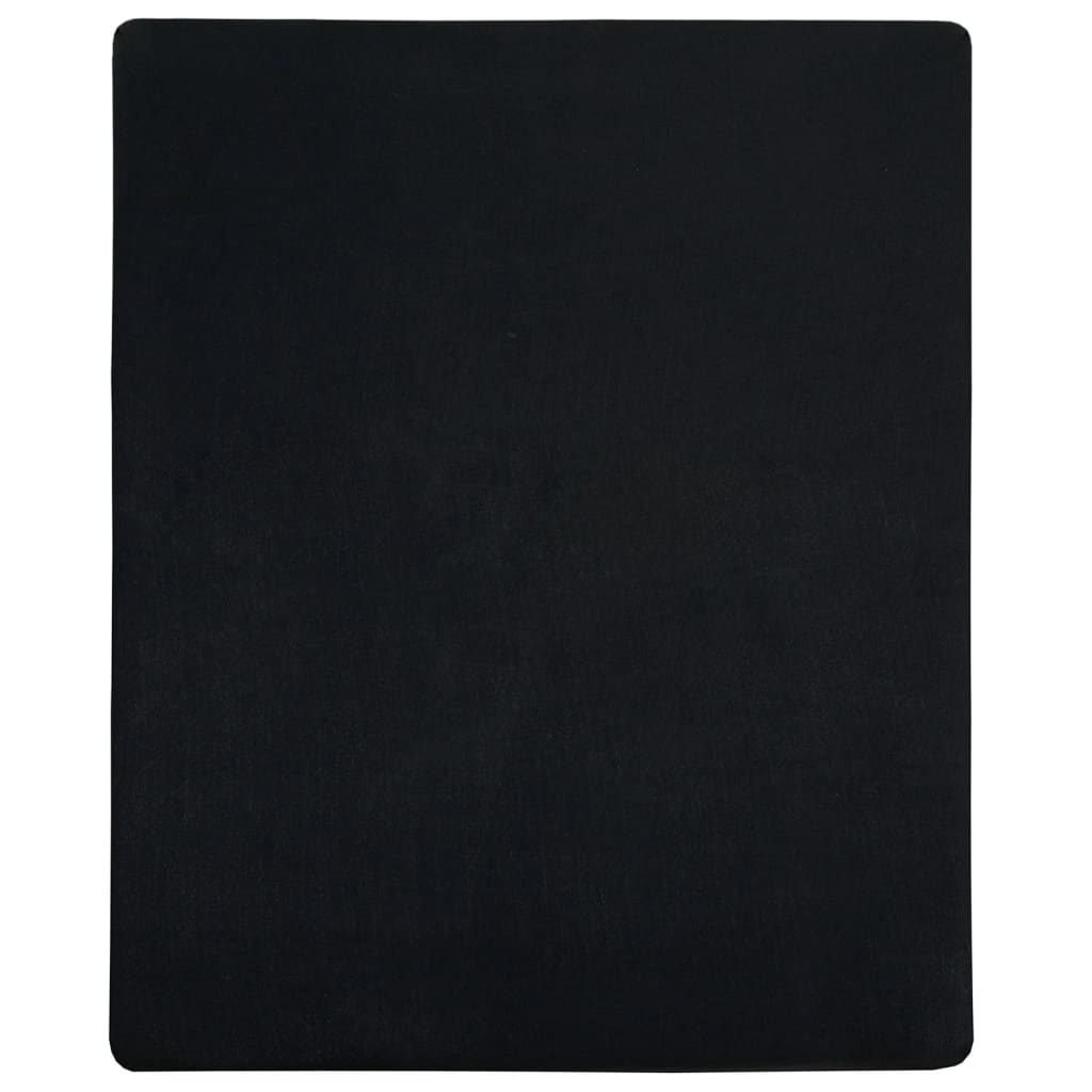 Lenzuolo con Angoli Jersey Nero 160x200 cm Cotone 100%