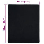 Lenzuolo con Angoli Jersey Nero 160x200 cm Cotone 100%