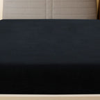 Lenzuola con Angoli Jersey 2 Pezzi Nero 160x200 cm Cotone 100%