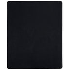 Lenzuola con Angoli Jersey 2 Pezzi Nero 180x200 cm Cotone 100%
