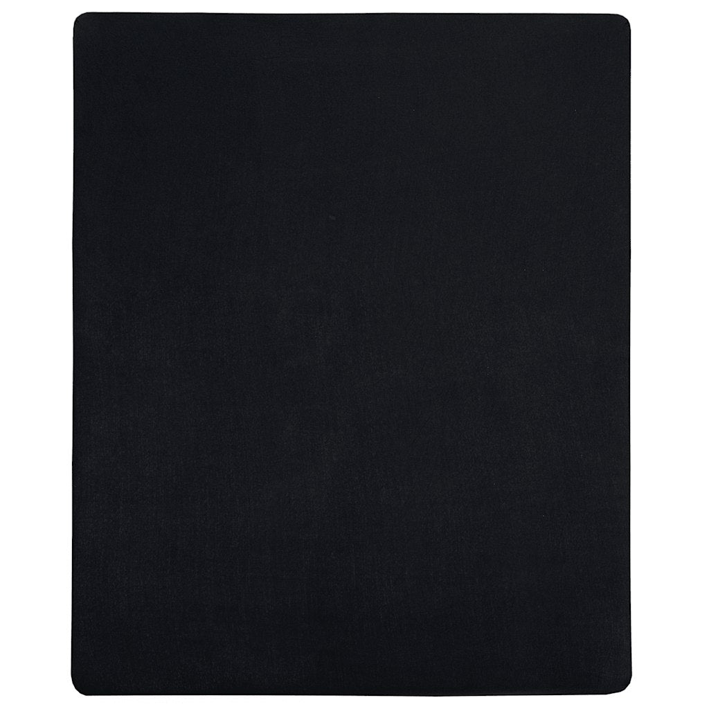 Lenzuola con Angoli Jersey 2 Pezzi Nero 180x200 cm Cotone 100%