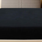 Lenzuola con Angoli Jersey 2 Pezzi Nero 180x200 cm Cotone 100%