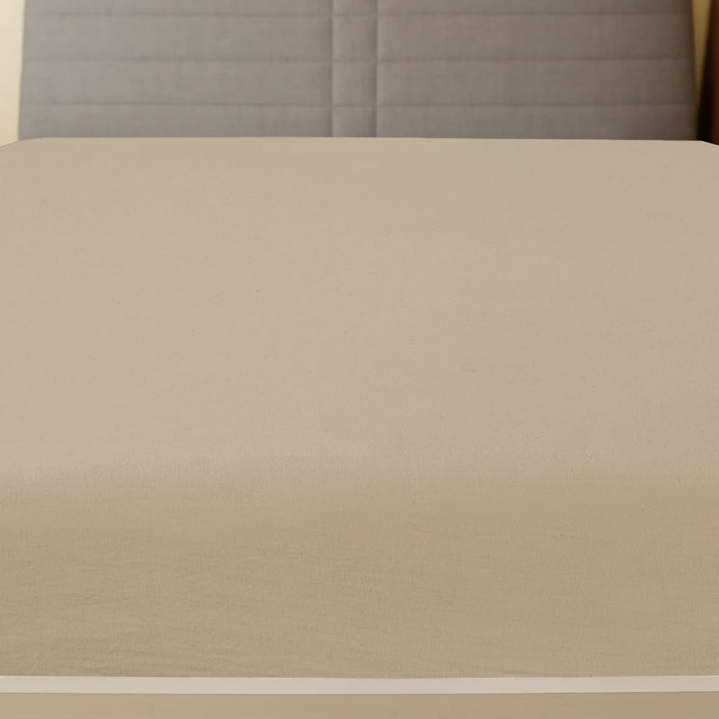 Lenzuola con Angoli Jersey 2 Pezzi Tortora 100x200 cm Cotone 100%