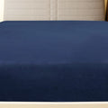 Lenzuolo con Angoli Jersey Blu Marino 180x200 cm Cotone 100%