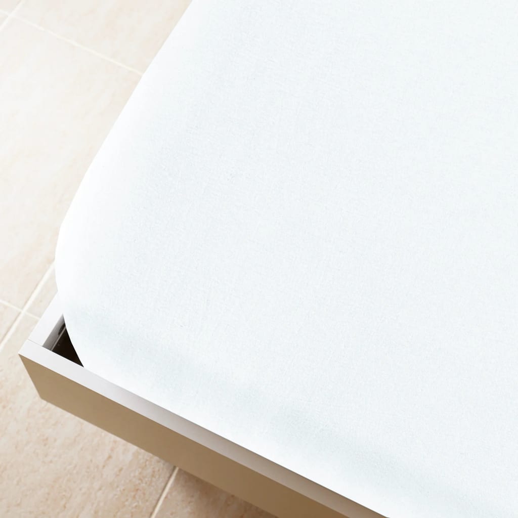 Lenzuolo con Angoli Jersey Bianco 100x200 cm Cotone 100%