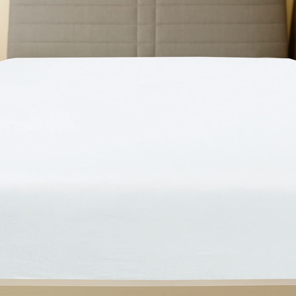 Lenzuolo con Angoli Jersey Bianco 140x200 cm Cotone 100%