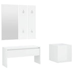 Set di Mobili da Corridoio Bianco Lucido in Legno Multistrato