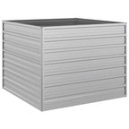 Letto Rialzato Giardino 100x100x77cm in Acciaio Zincato Argento